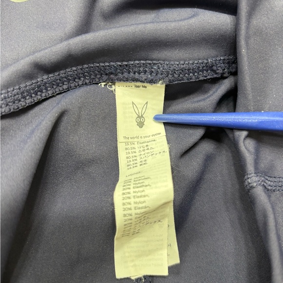 Psycho Bunny Women's Two-Tone Leggings in Navy and Black - Picture 2 of 4